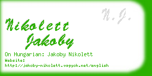 nikolett jakoby business card
